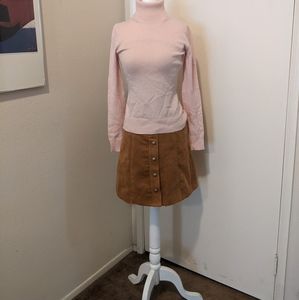 Brown Faux Suede skirt Retro style size 4